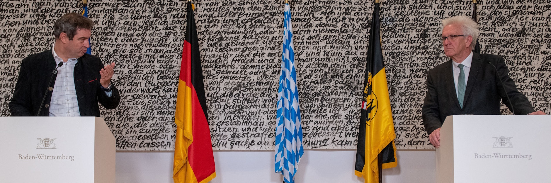 Nahezu seit Beginn der Pandemie sind Markus Söder (CSU, l.) und Winfried Kretschmann (Grüne) vielfach einig.