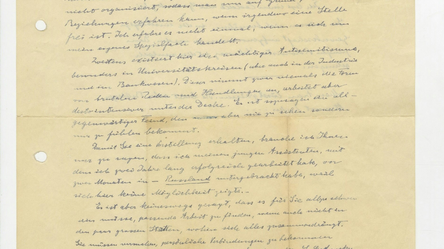 Dieses Handout zeigt die erste Seite eines handgeschriebenen Briefes des weltberühmten Physikers Albert Einstein. 