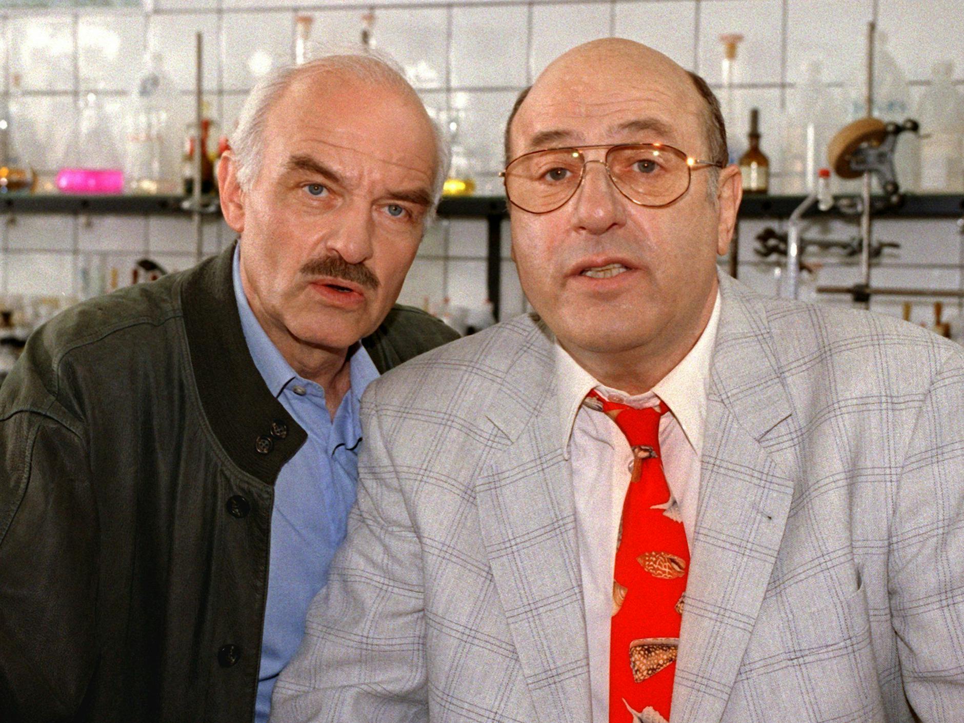 Charles Brauer (l.) und Manfred Krug, hier im Jahr 2000 als „Tatort“-Kommissare, warben für die T-Aktie.