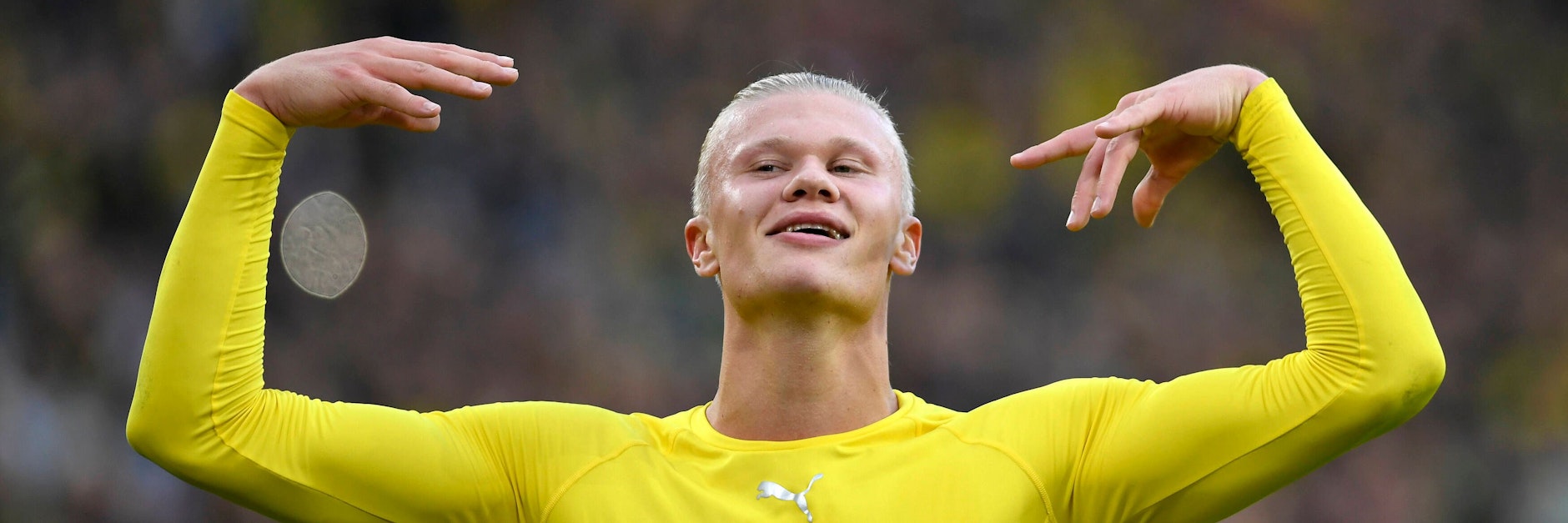 Kann dem BVB bei Sporting Lissabon mit seiner Power nicht helfen und grübelt über seine Zukunft – Dortmunds Erling Haaland. 