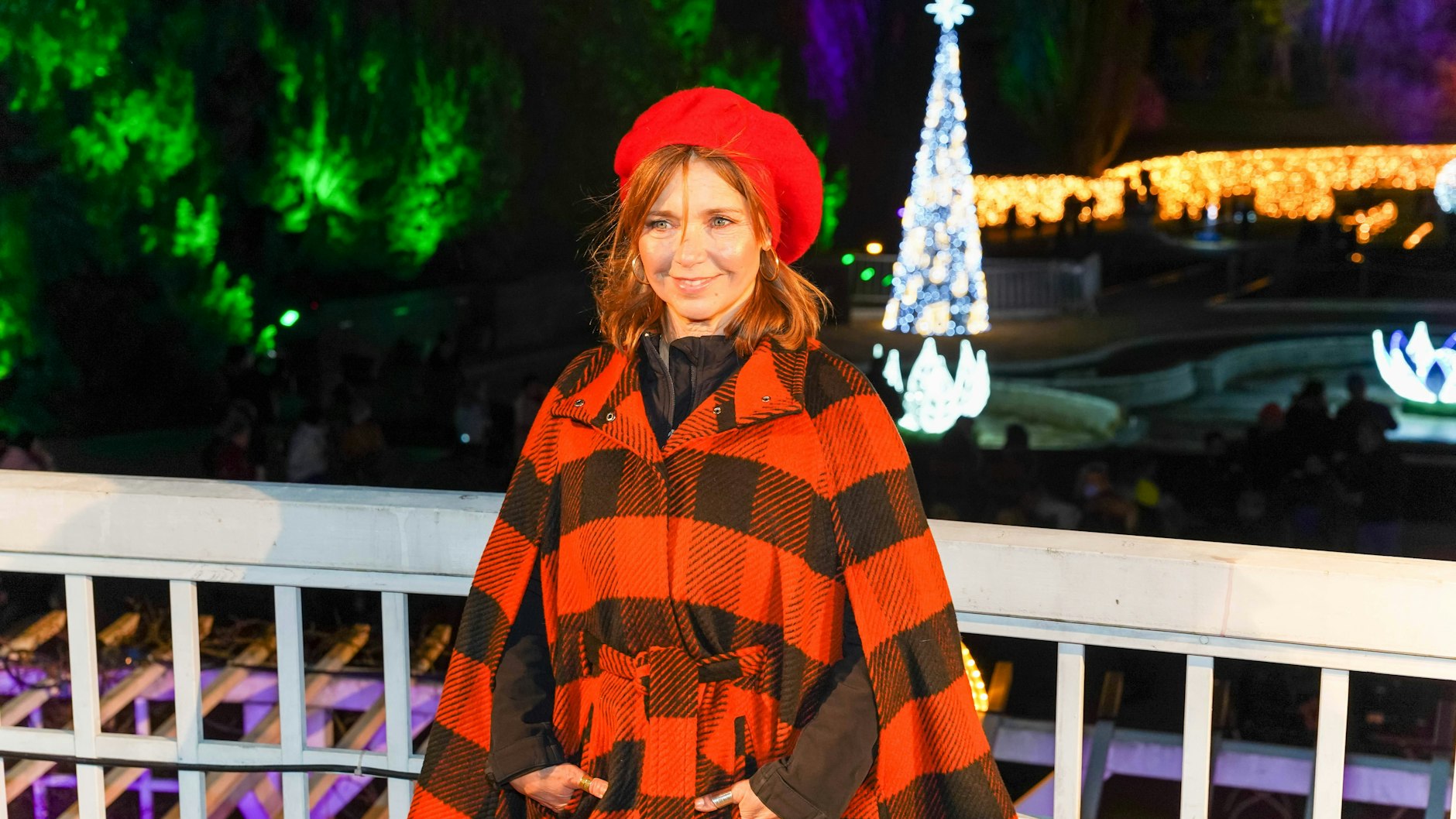 Tina Ruland bei der Eröffnung des Christmas-Gartens in Berlin-Lichterfelde. Sehen wir sie bald im Dschungelcamp?