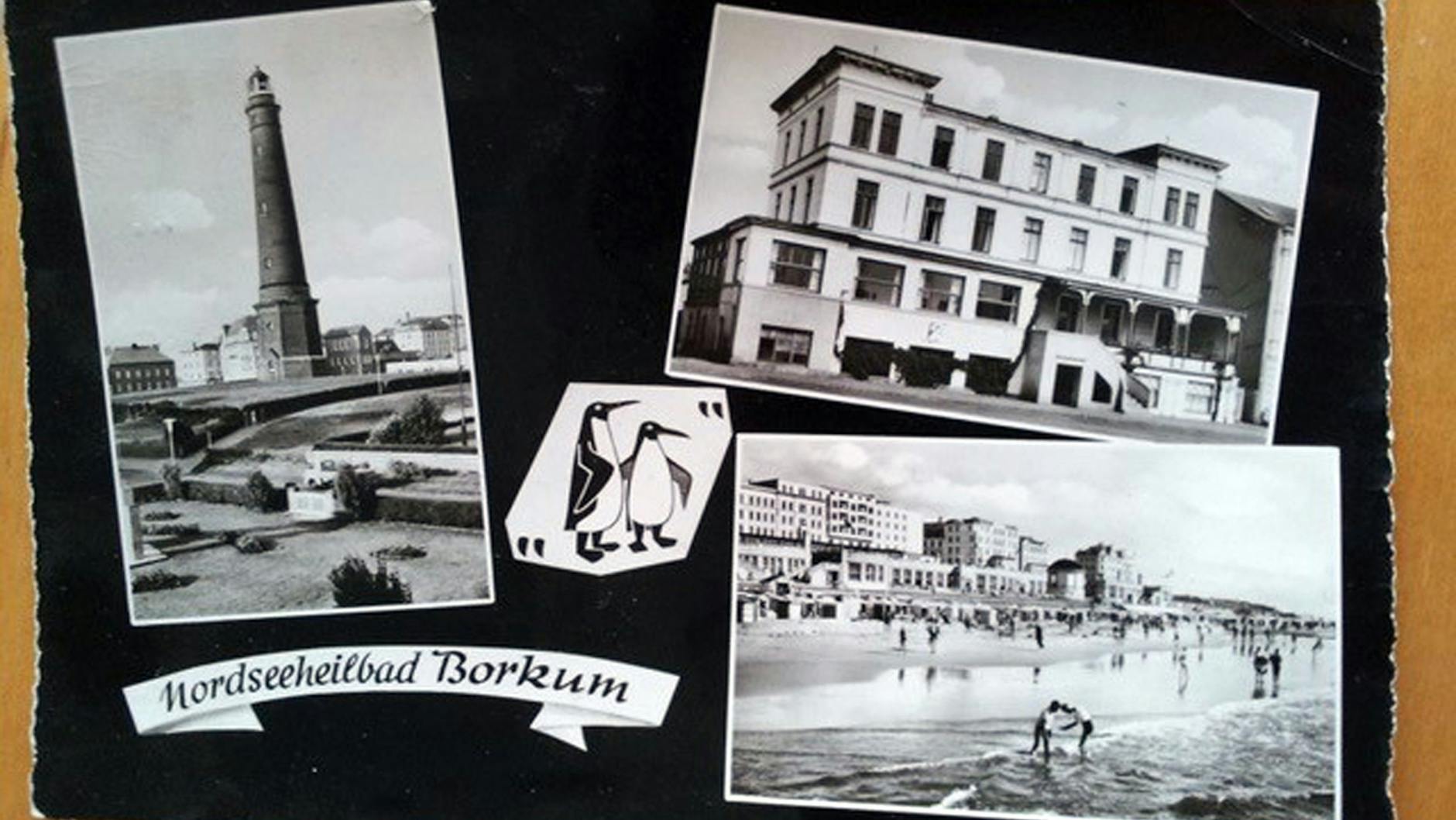 Eine historische Postkarte des Nordseeheilbads Borkum. Sabine Ludwig verbrachte 1964 als Zehnjährige sechs Wochen auf Borkum – und erlebte dort Schreckliches.