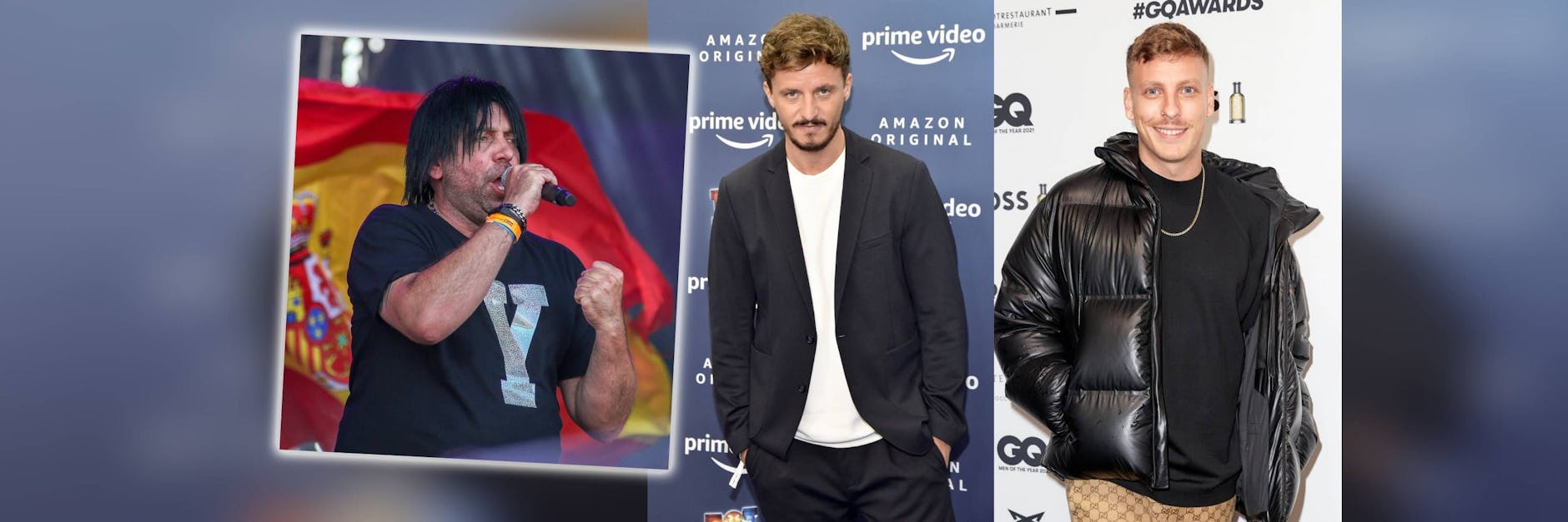 Tommi Schmitt (Mitte) und Felix Lobrecht bringen mit Hilfe von Ikke Hüftgold einen Ballermann-Hit raus.