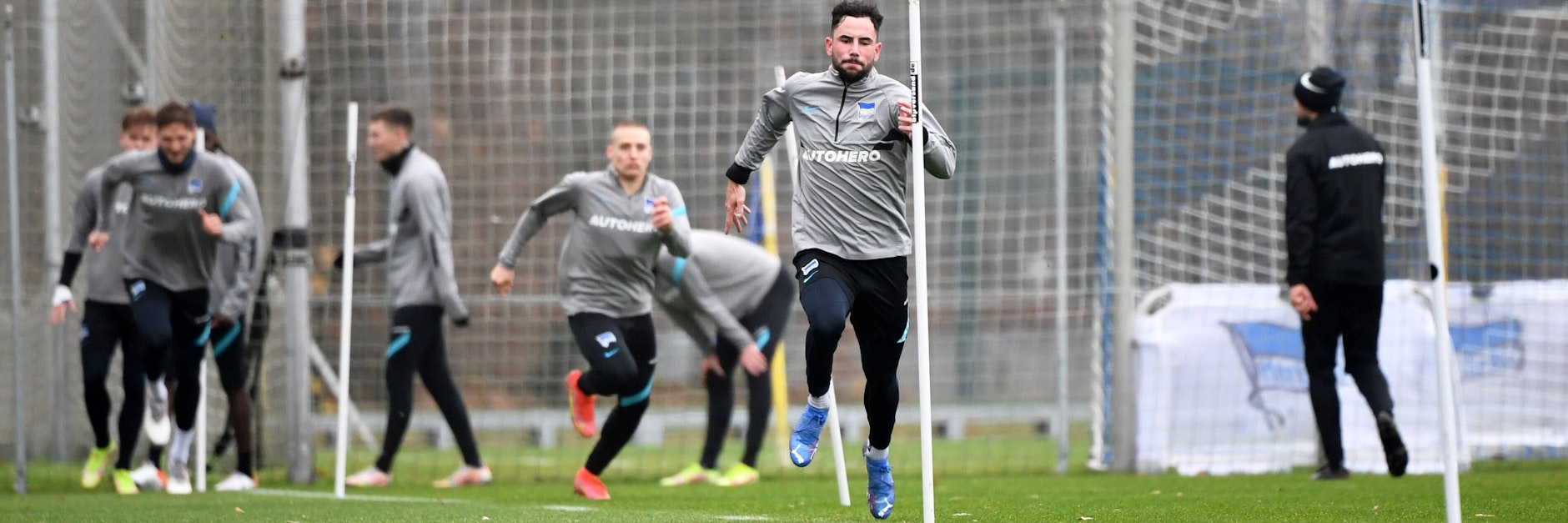 In dieser Woche gab es für Herthas Profis Sprintübungen im Training, damit es Sonnabend mit der Spritzigkeit im Angriff gegen den FC Augsburg klappt.