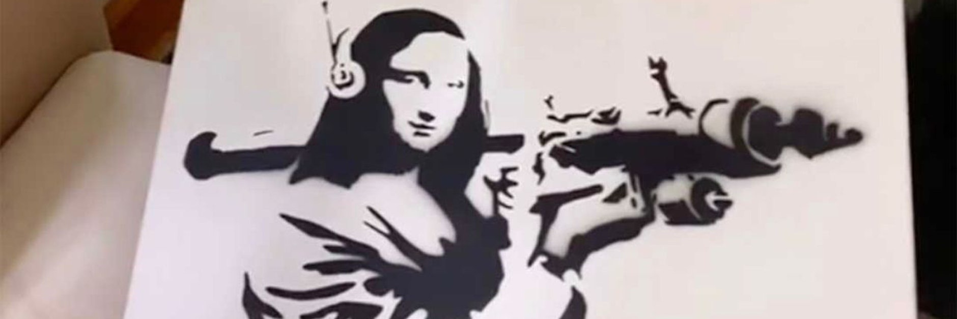 Eine 26-Jährige hat unter anderem dieses Bild von einem mysteriösen Mann in der New Yorker U-Bahn gekauft. Handelt es sich hierbei um ein Werk von Banksy?