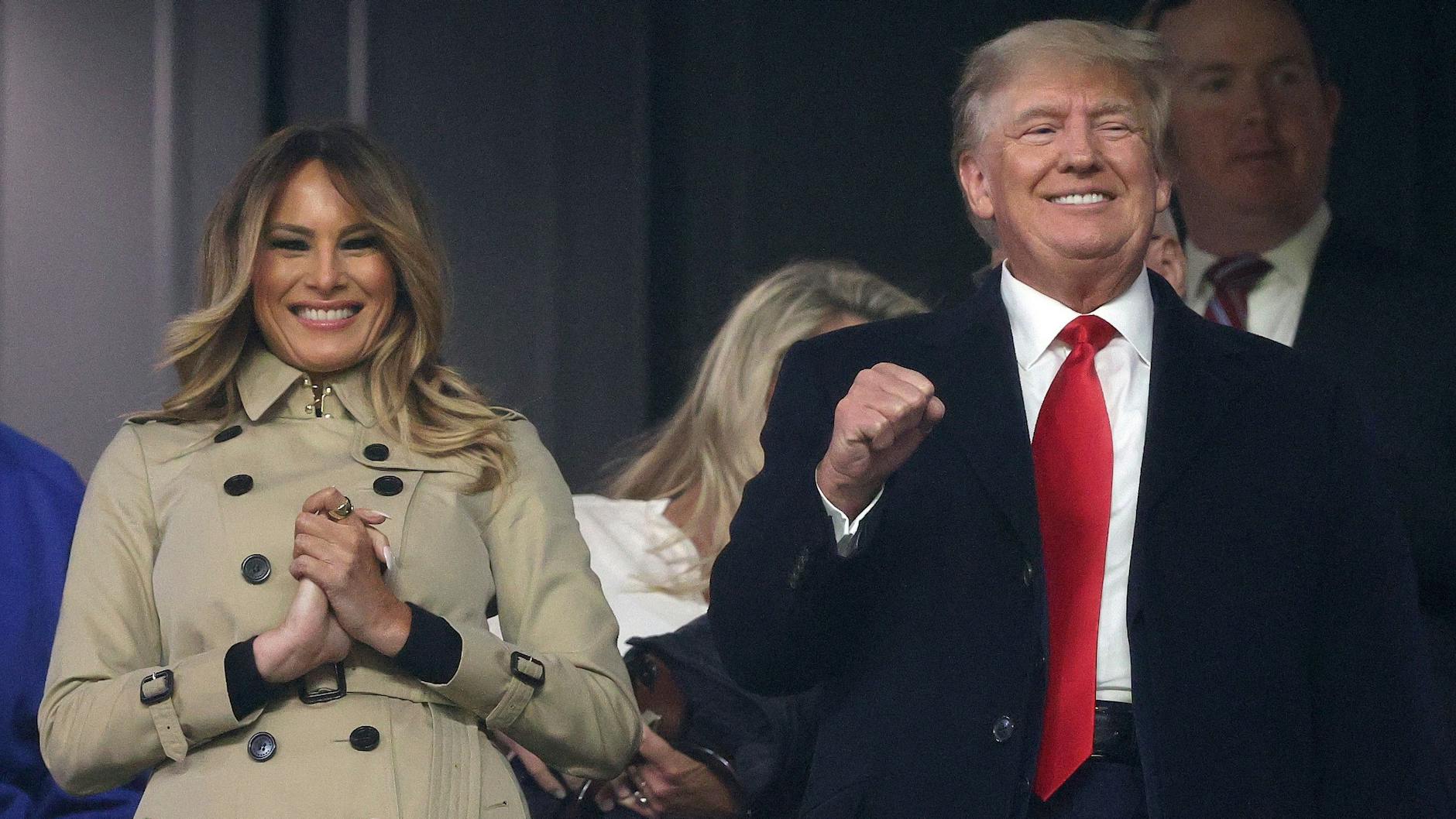 Melania und Donald Trump Ende Oktober bei einem Baseball-Spiel.