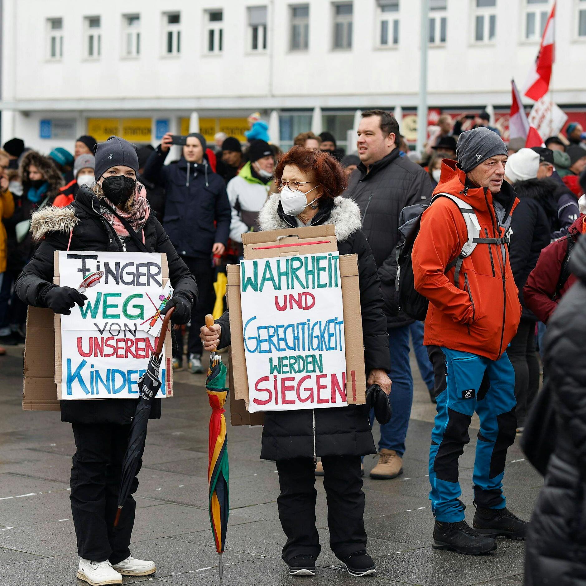 Proteste gegen die geplante Impfpflicht