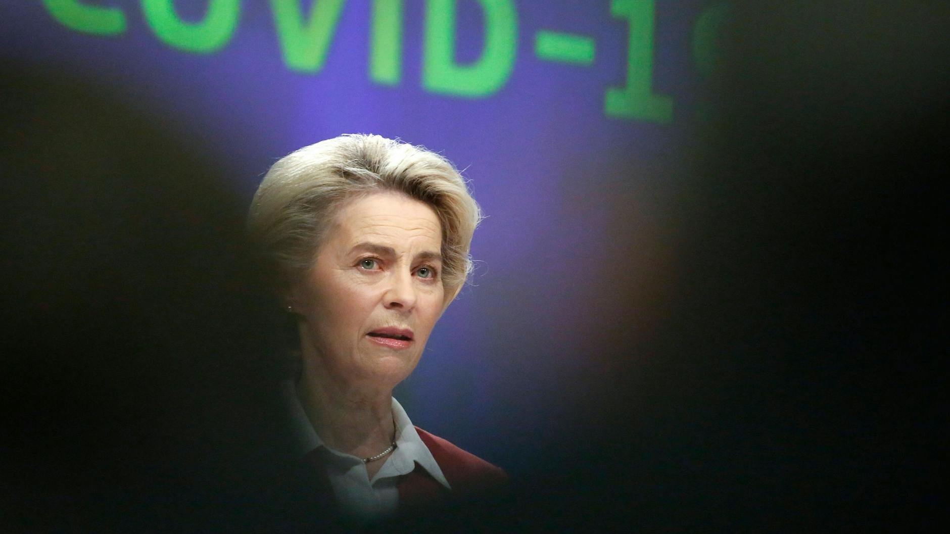 Ursula von der Leyen am 1. Dezember bei einer Pressekonferenz in Brüssel. 