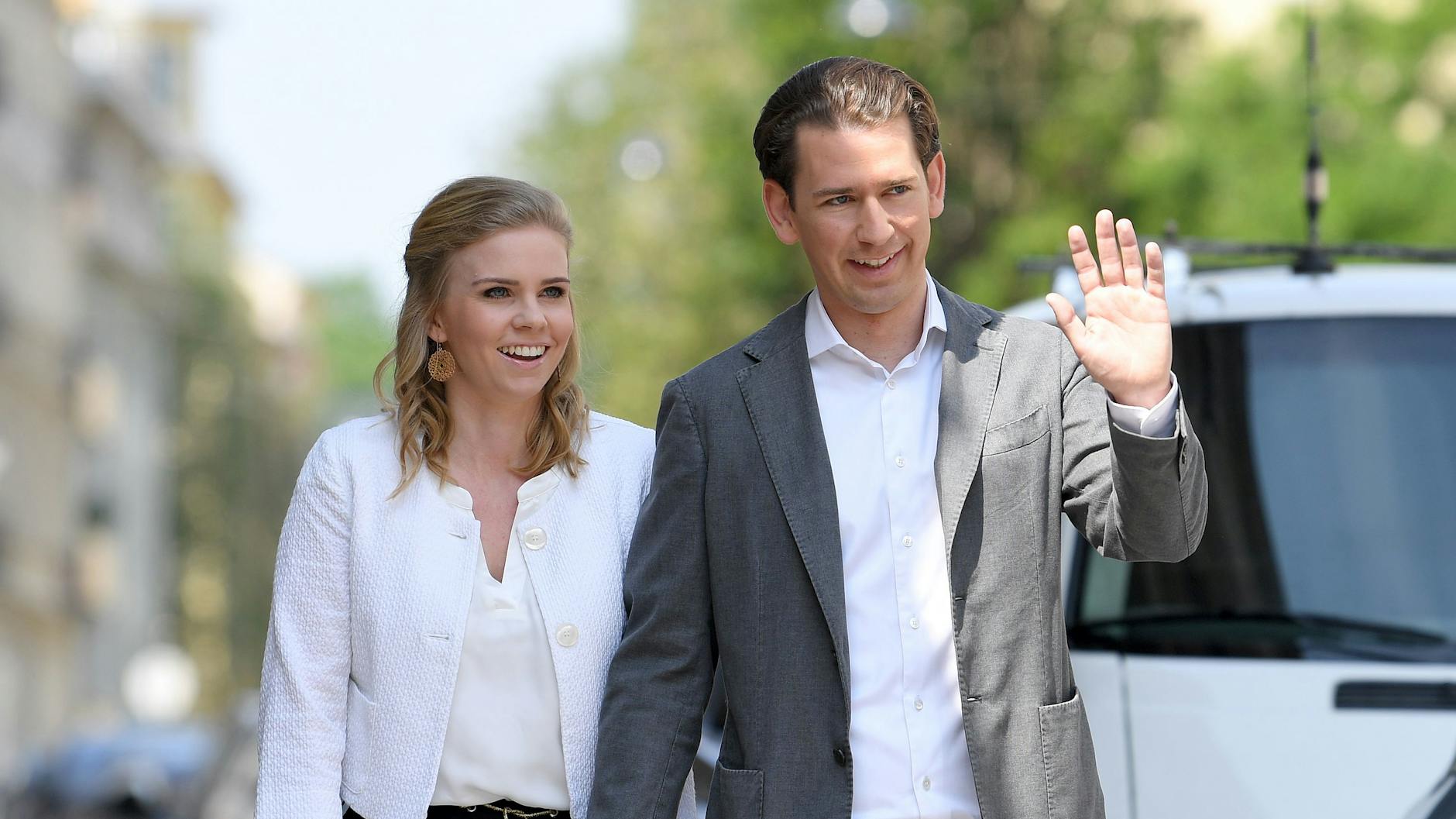 Sebastian Kurz und seine Lebensgefährtin Susanne Thier, die ihm jetzt einen Sohn gebar. 