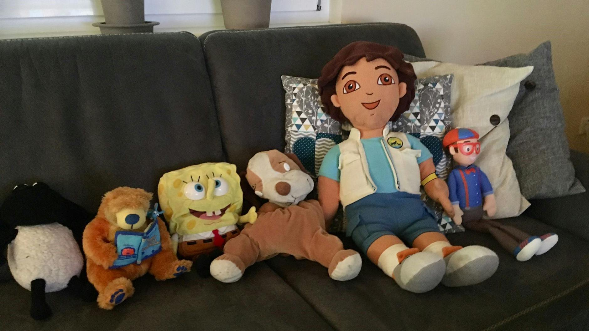 Die vielen Kuscheltiere trösten Tobias W. und begleiten den schwerkranken jungen Mann durch die schwere Zeit.