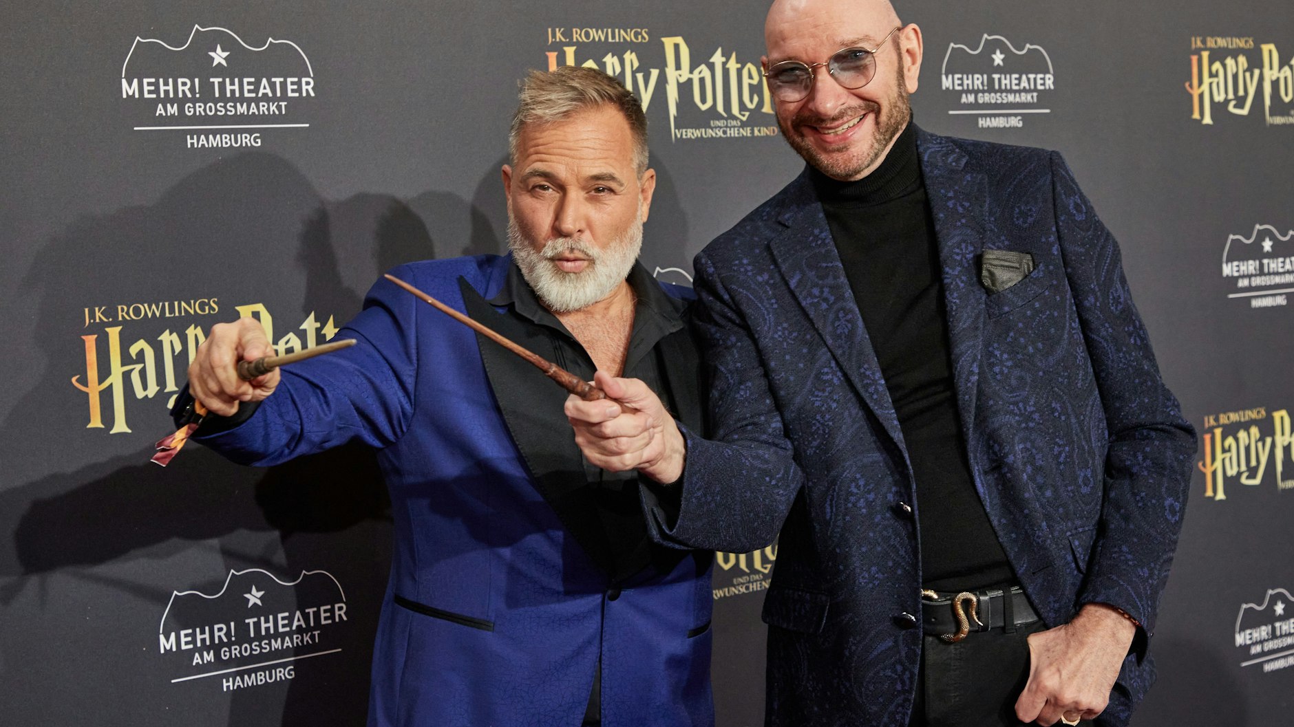 Frank Matthée und Ralph Morgenstern bei der Premiere von „Harry Potter und das verwunschene Kind“.