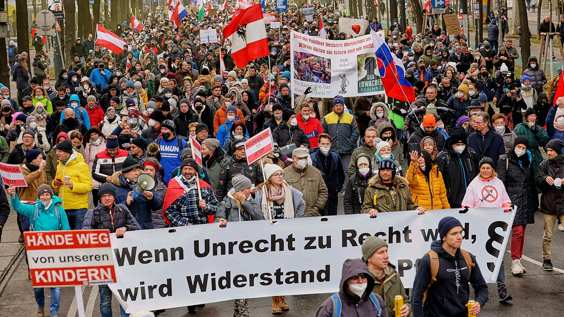 40.000 Menschen gingen in Wien auf die Straße.
