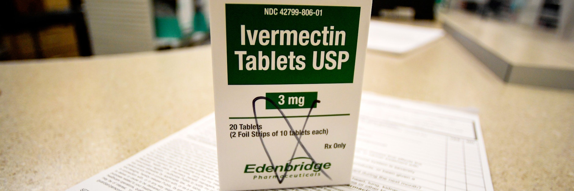 Eine Packung Ivermectin-Tabletten.&nbsp;