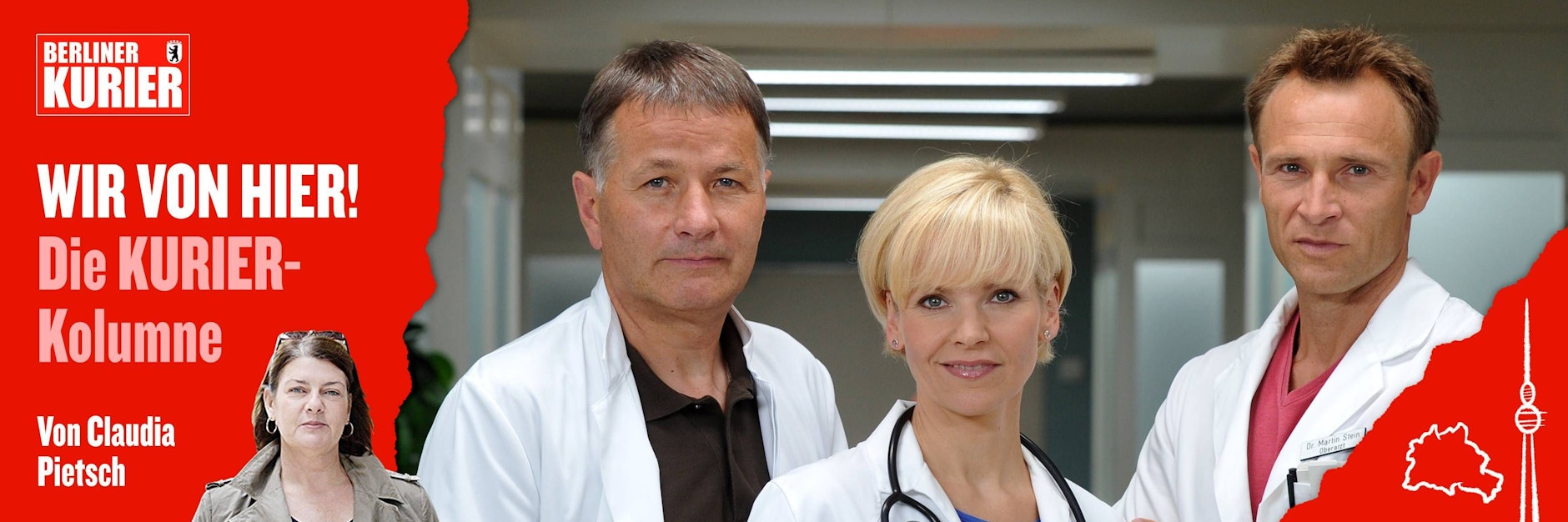 Für die Ärzte in der ARD-Serie "In aller Freundschaft" gibt es keine Probleme, sondern nur Lösungen. Die Schauspieler Thomas Rühmann (Dr. Heilmann, v.l.n.r.), Andrea Kathrin Loewig (Dr. Globisch) und Bernhard Bettermann (Dr. Stein). 