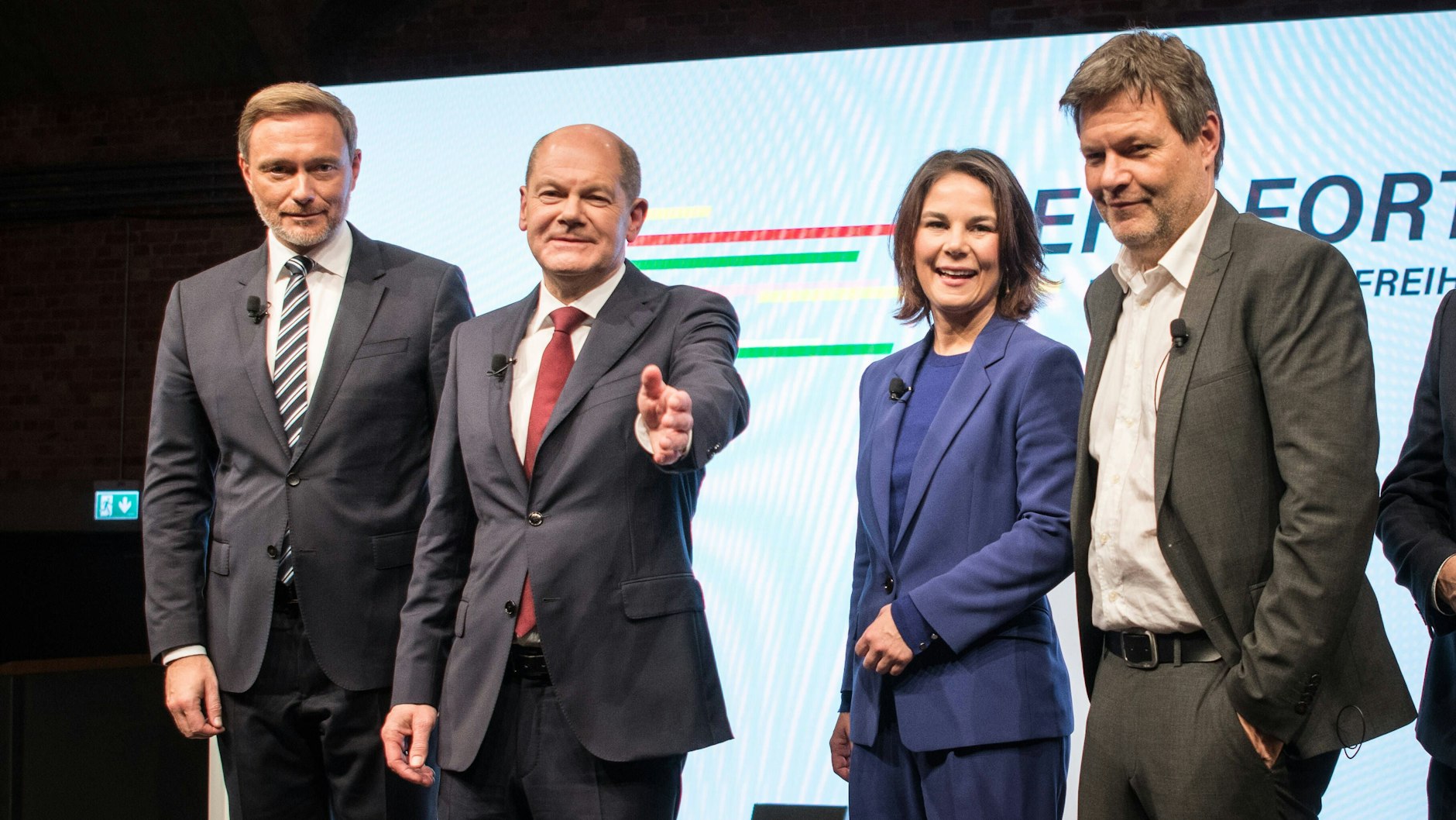 Wollen Hartz IV reformieren: Die Ampel-Koalitionäre Christian Lindner, Olaf Scholz, Annalena Baerbock und Robert Habeck.&nbsp;