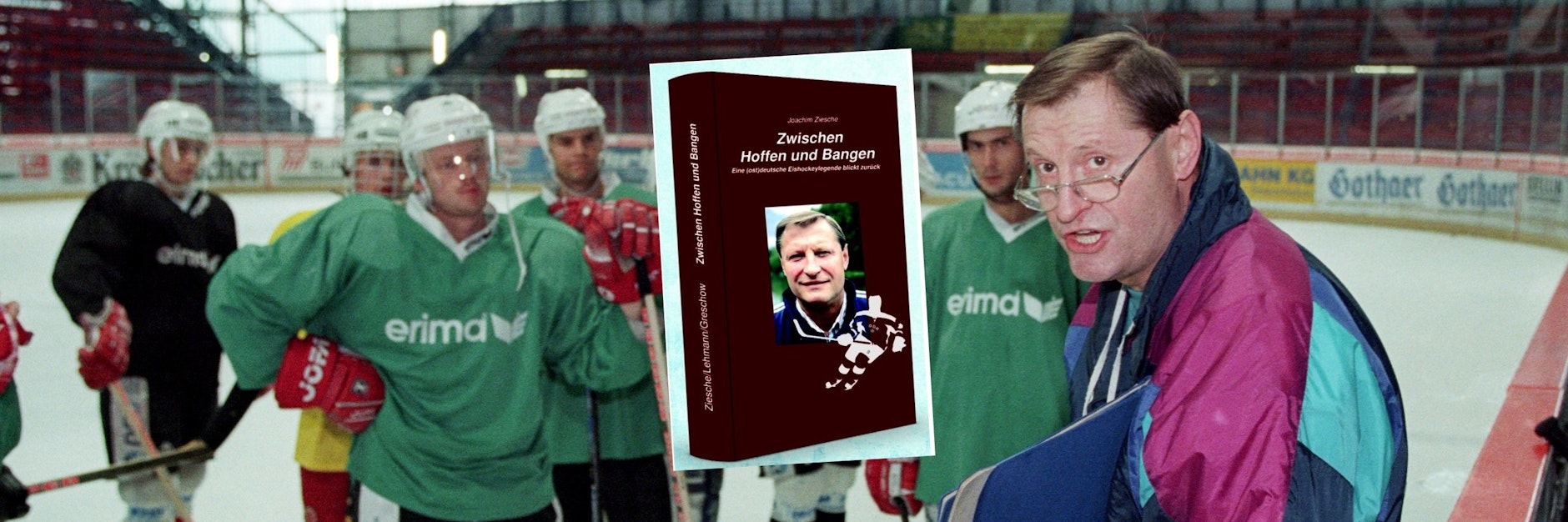In der Saison 1994/95 trainierte Dynamo-Legende Achim Ziesche auch mal die Eisbären Berlin. In seinem Buch&nbsp;verrät er viel Privates.