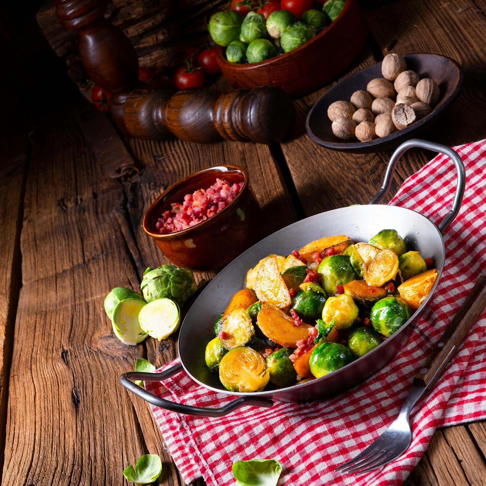 Köstliches Rezept für Rosenkohl und Kartoffeln aus dem Backofen – das müssen Sie ausprobieren!