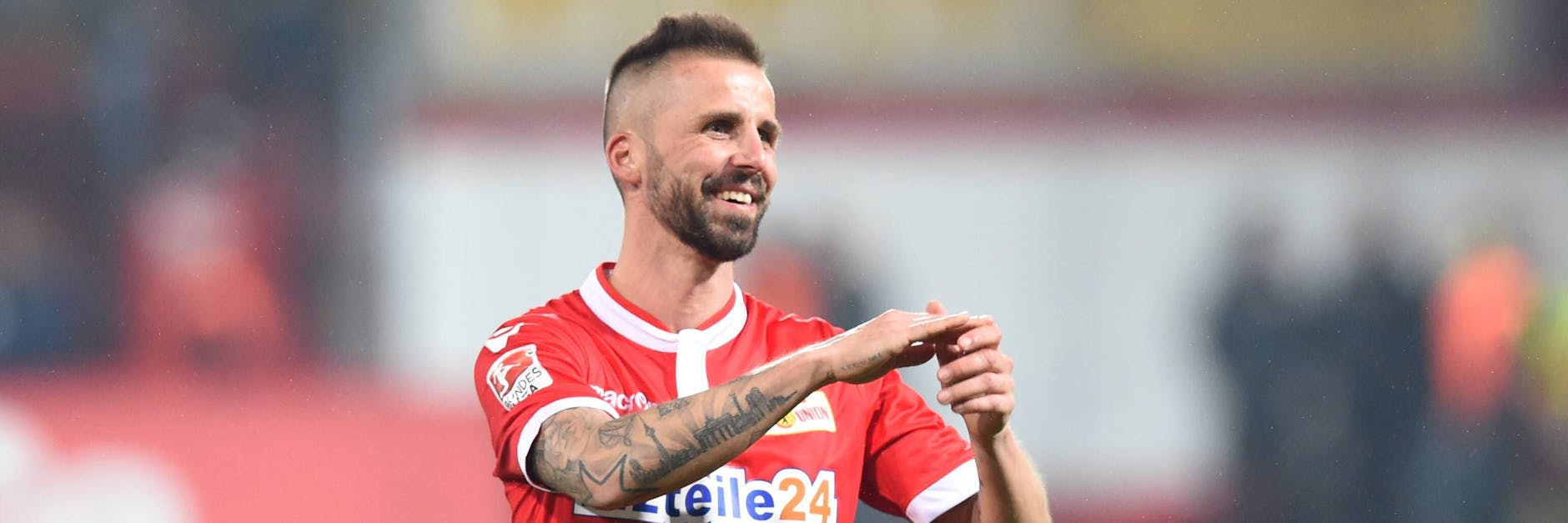 Benjamin Köhler im Jahr 2016 nach seinem Comeback-Spiel nach seiner Krebserkrankung.