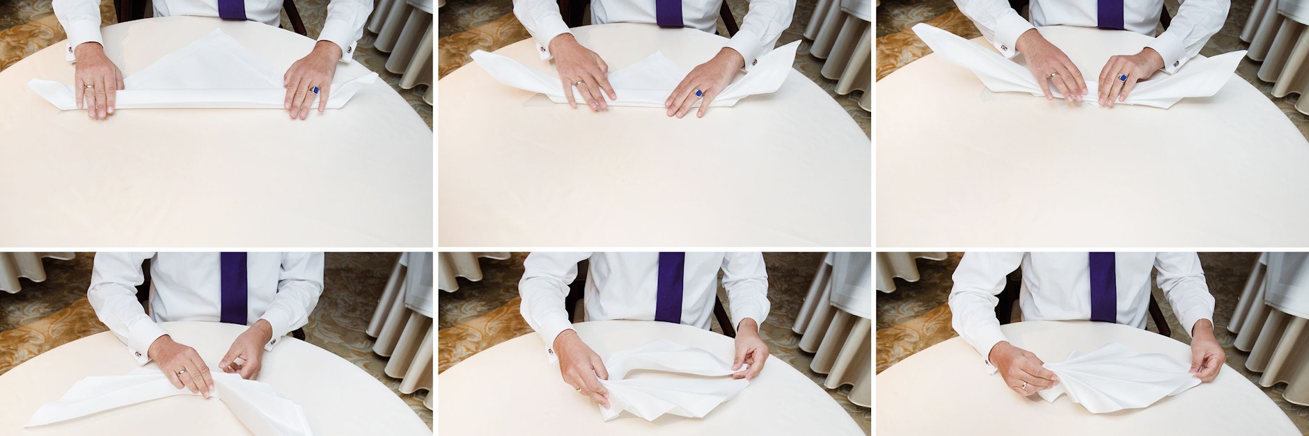 So falten Profis die Servietten für die Festtafel.