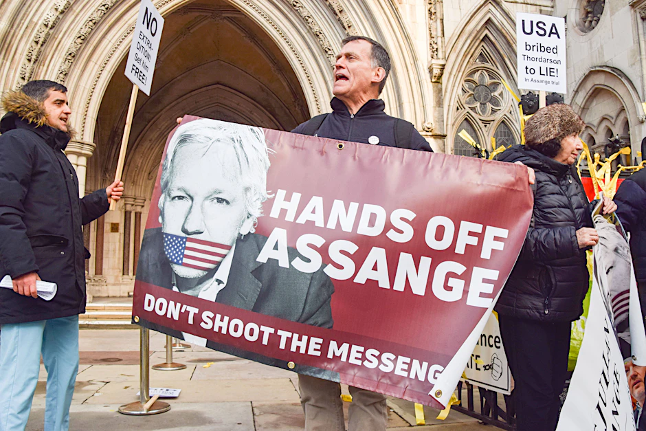 Demonstration für Assange in London.&nbsp;