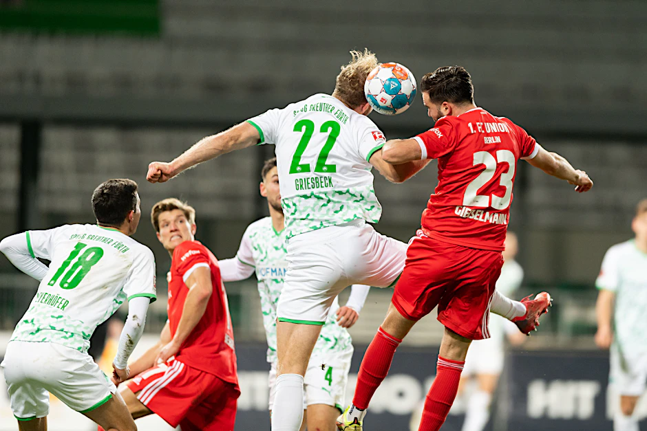 Im Duell mit seinem ehemaligen Verein hatte Unions Niko Gießelmann das Nachsehen.