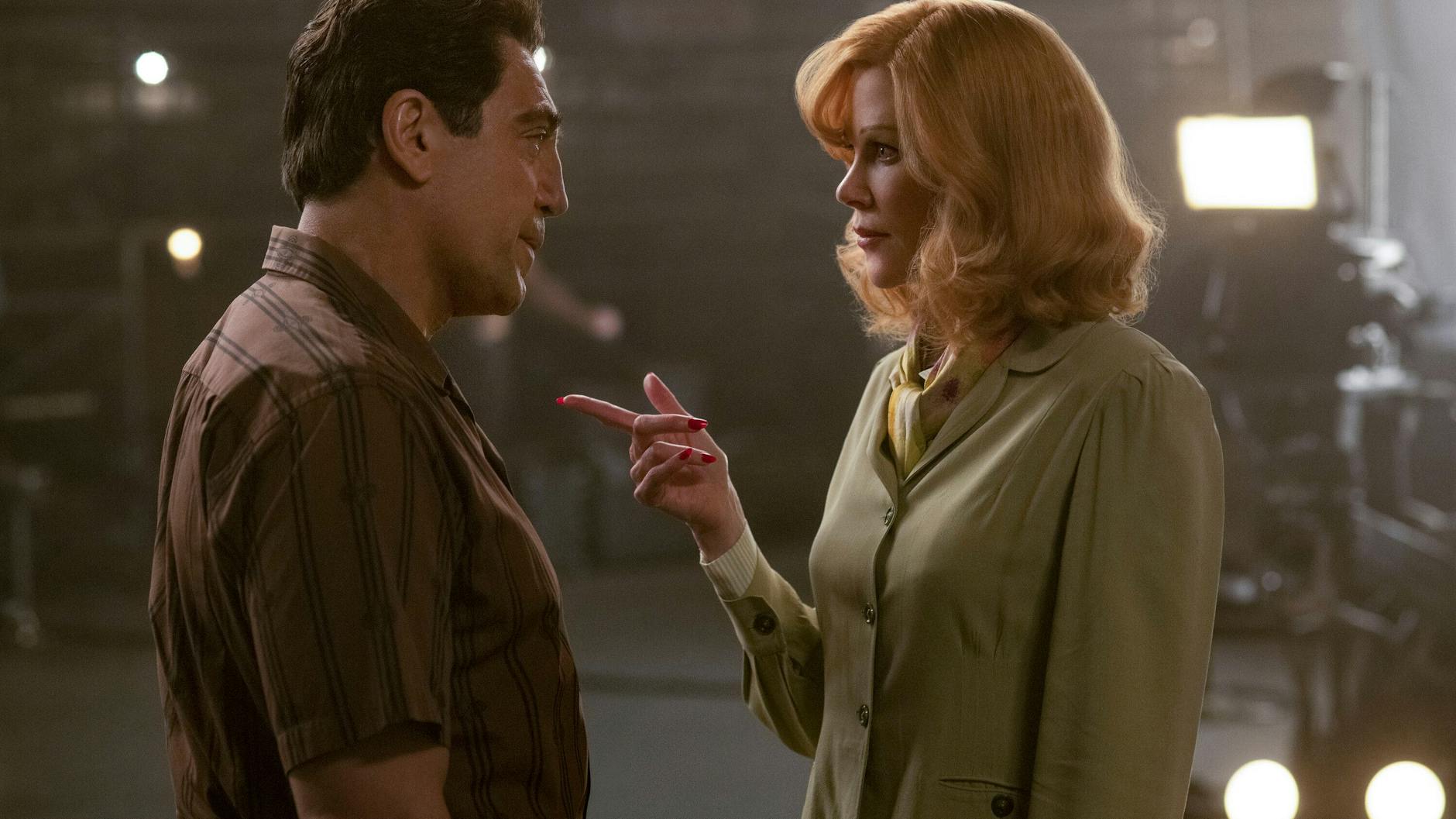 Javier Bardem und Nicole Kidman in einer Szene aus „Being the Ricardos“.