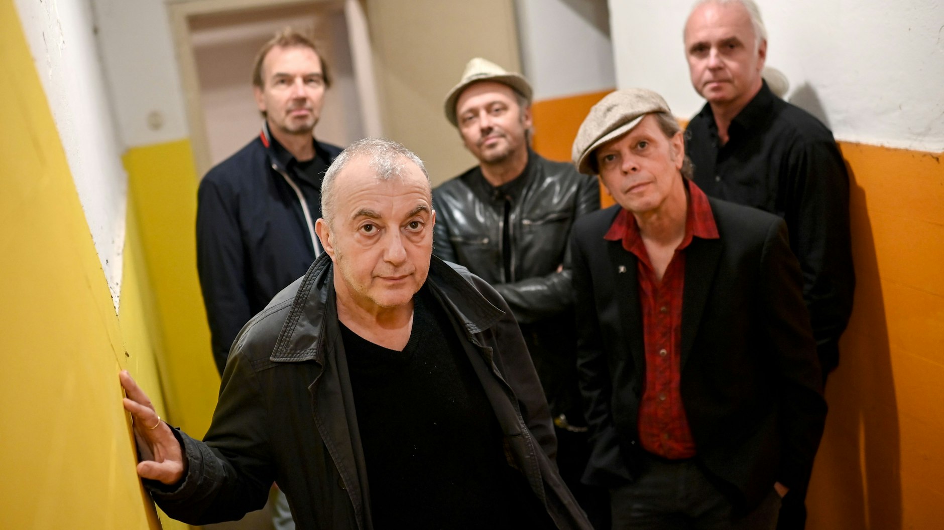 Vor 40 Jahren wurde die Band gegründet. Bei Pankow spielen heute Andreas „Kulle“ Dziuk, Andre Herzberg, Andre Drechsler, Jürgen Ehle und Stefan Dohanetz (v. li.).&nbsp;