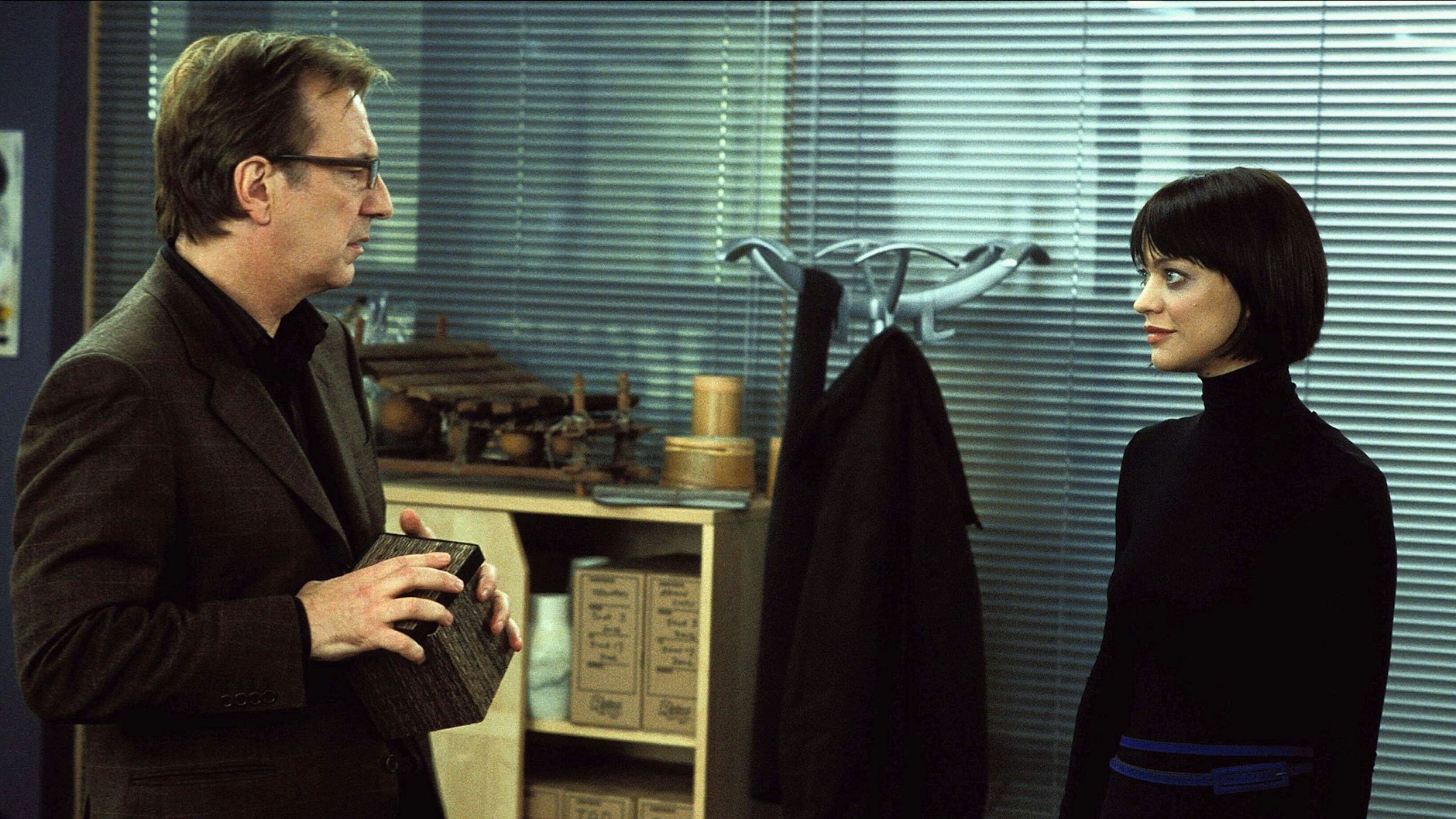 Heike Makatsch und Alan Rickman im Film „Tatsächlich... Liebe“.