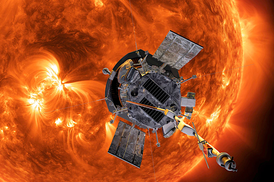 Eine am Computer hergestellte Darstellung zeigt die Mission der Nasa-Sonde zur Sonne.