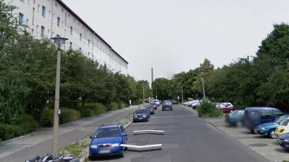 Der Screenshot zeigt, dass die Vorgärten vor etwa zehn Jahren noch dicht mit Bäumen bestanden waren.