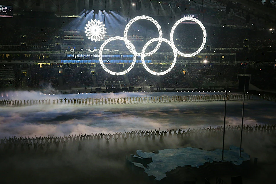 Propaganda in Sotschi: die Eröffnung der Winterspiele 2014.