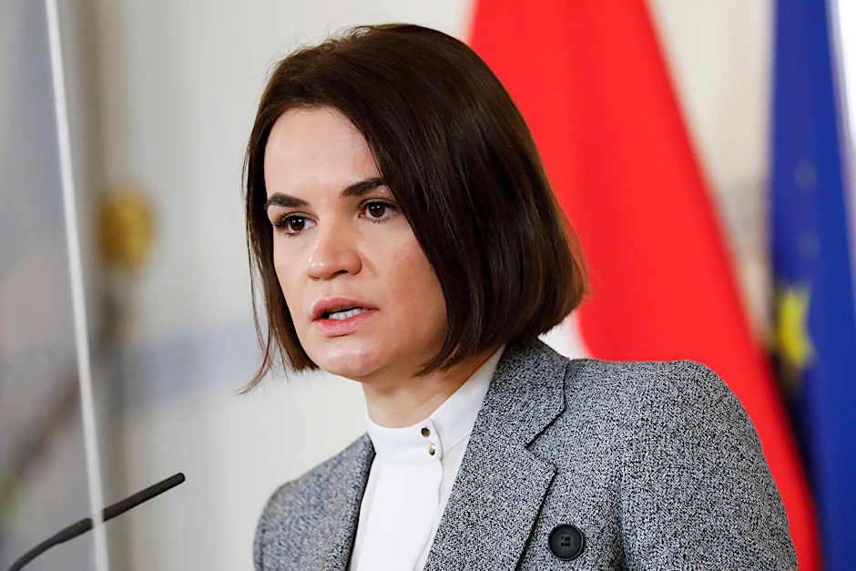Swetlana Tichanowskaja, belarussische Oppositionspolitikerin, wird mit dem Karlspreis 2022 ausgezeichnet (Archivbild).