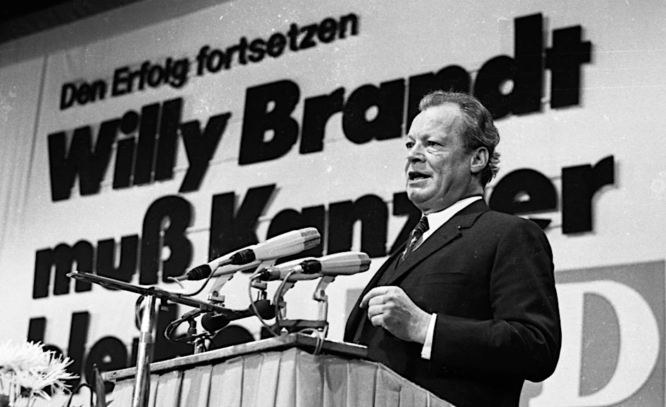 Willy Brandt beim SPD-Parteitag 1972 in Dortmund