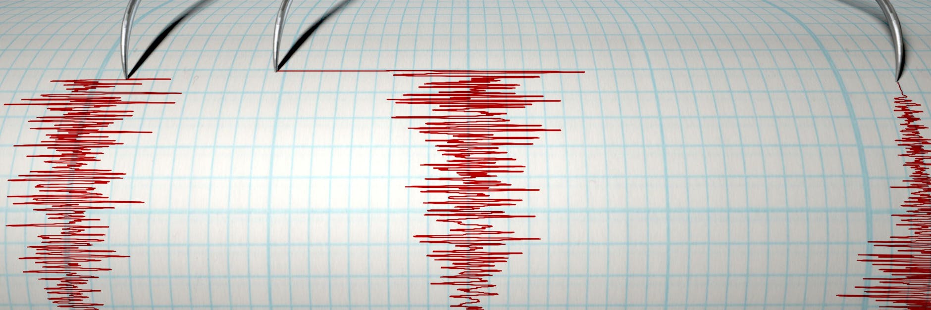 Ein Seismograf zeichnet Schwingungen in der Erde auf.