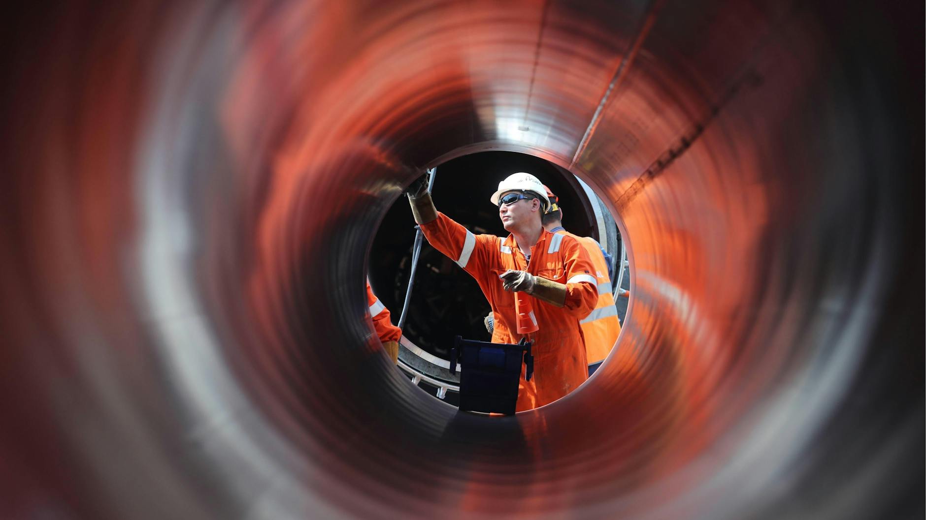 Ein Bauteil für Nord Stream 2 (Archiv)