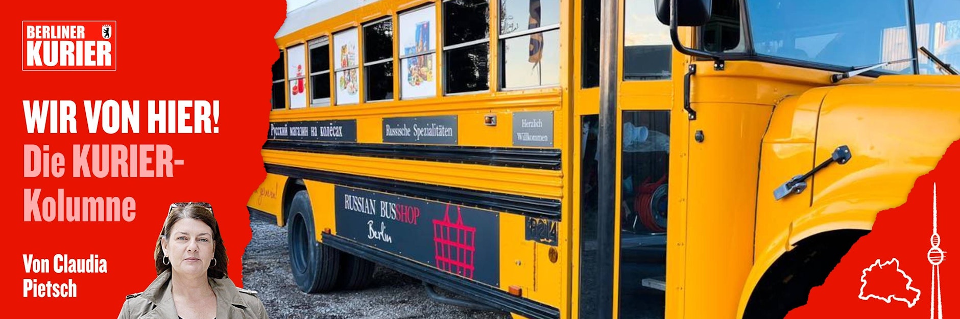 Dieser auffällige Oldtimer-Bus steht regelmäßig auf Märkten in Berlin und Brandenburg. 