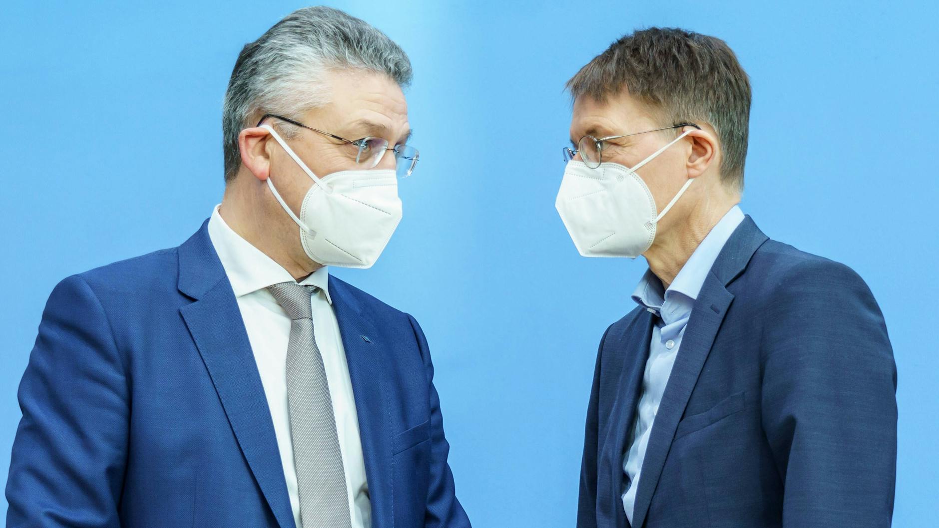 RKI-Präsident Lothar Wieler und Bundesgesundheitsminister Karl Lauterbach.