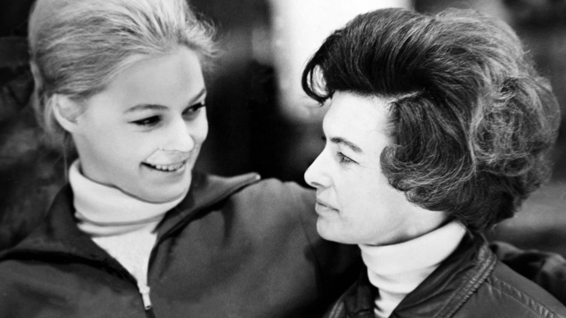 Gaby Seifert (li.) mit Trainerin und Mutter Jutta Müller (1969)