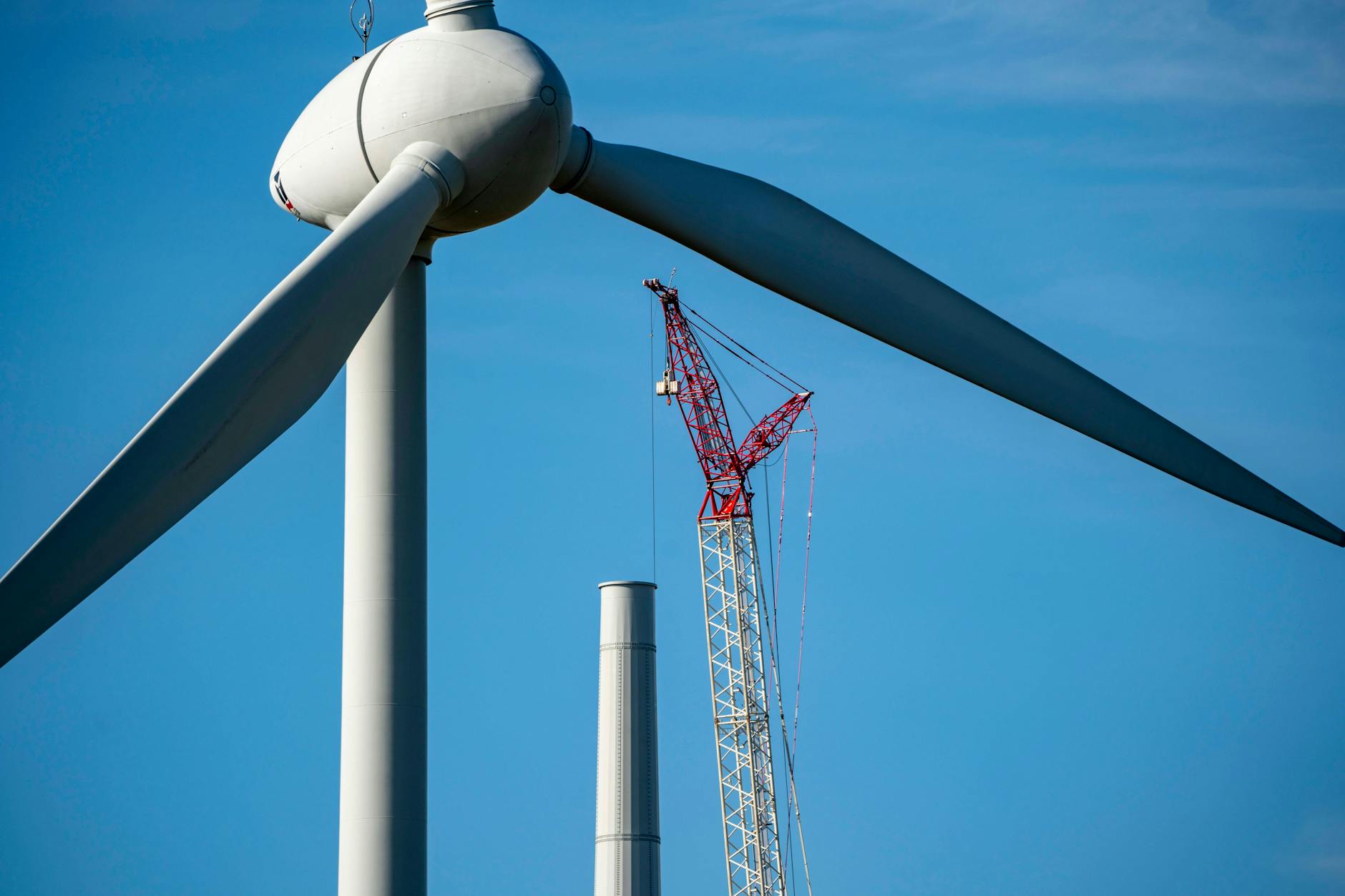 Bau einer Windturbine