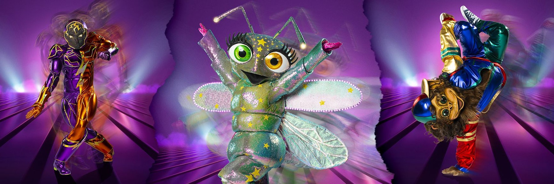 Die ersten drei Kostüme bei „The Masked Dancer“ heißen „Maximum Power“, Glühwürmchen und Affe.