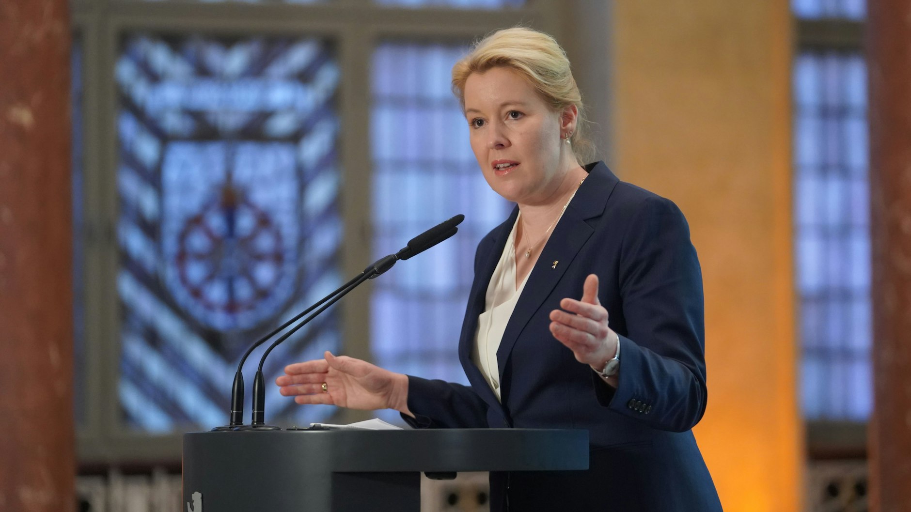 Sprach sich erneut für die Impfpflicht aus: Franziska Giffey (SPD), Regierende Bürgermeisterin.