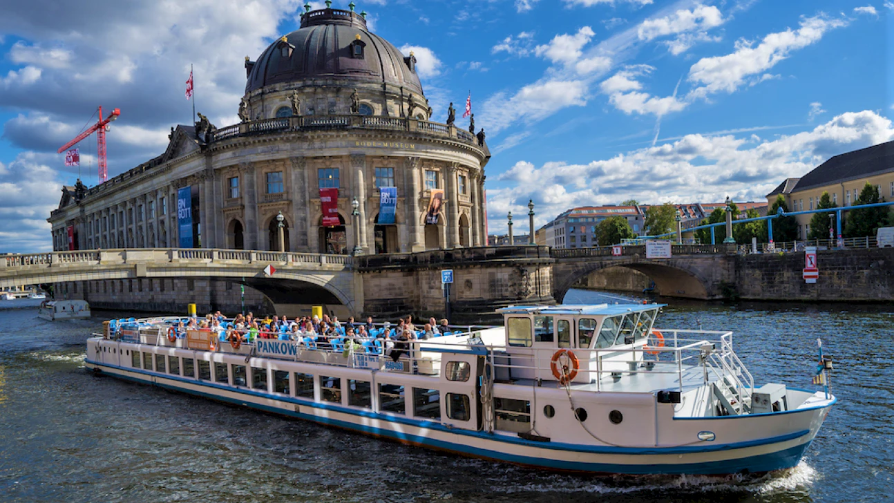 Museum Island with the Old and New Museum, the Old National Gallery, the Bode Museum and the Pergamon Museum.