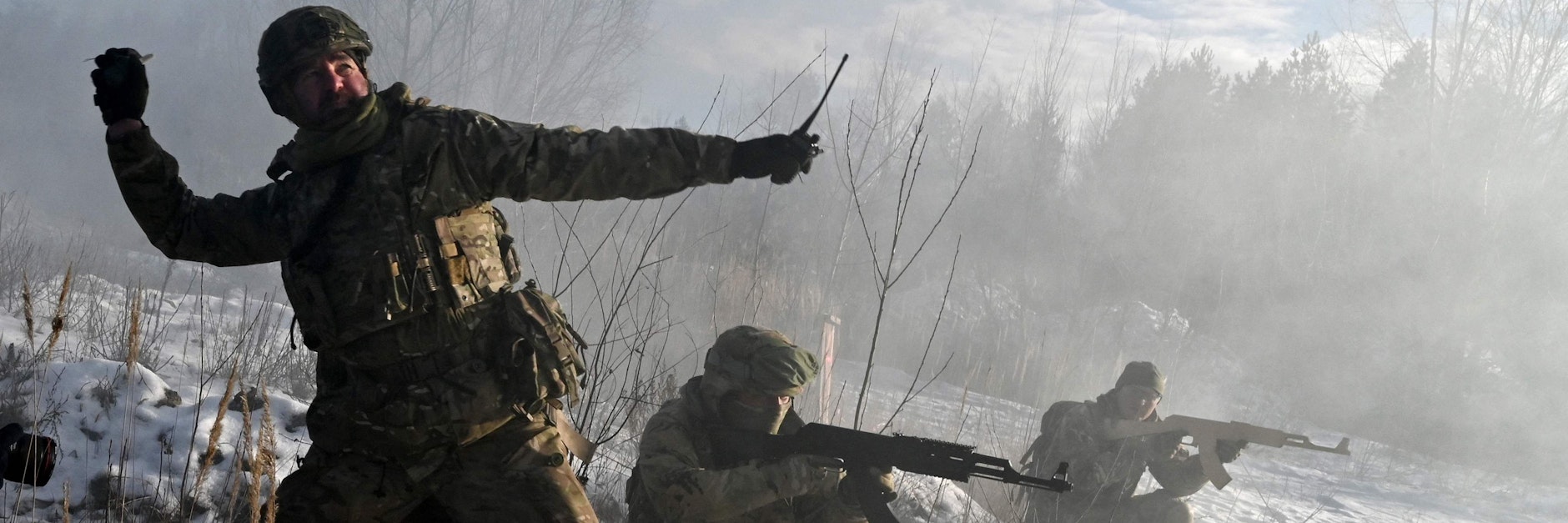 Reservisten der ukrainischen Armee trainieren für den Ernstfall.