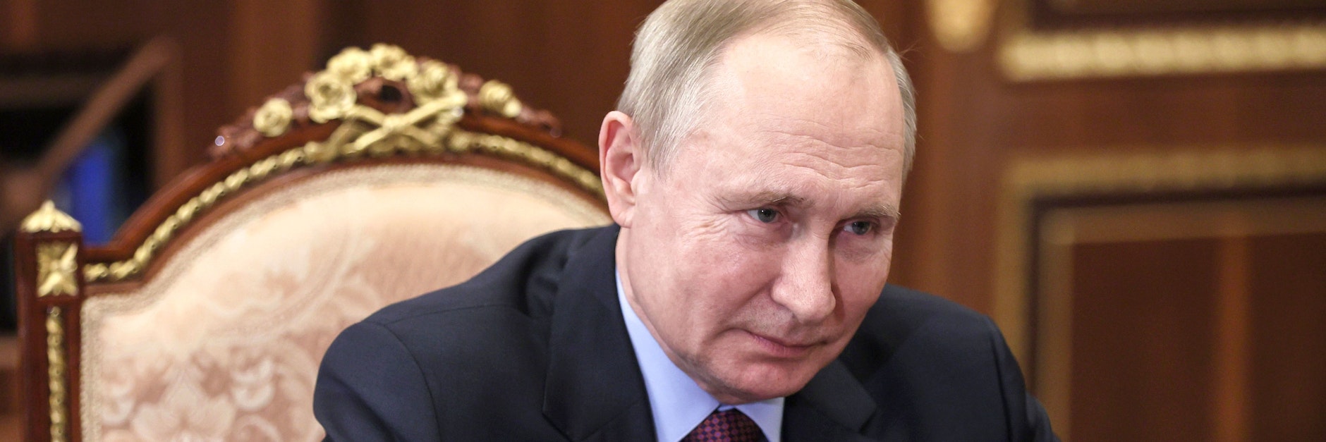 Moskau: Wladimir Putin, Präsident von Russland, nimmt an einer Sitzung im Kreml teil. 