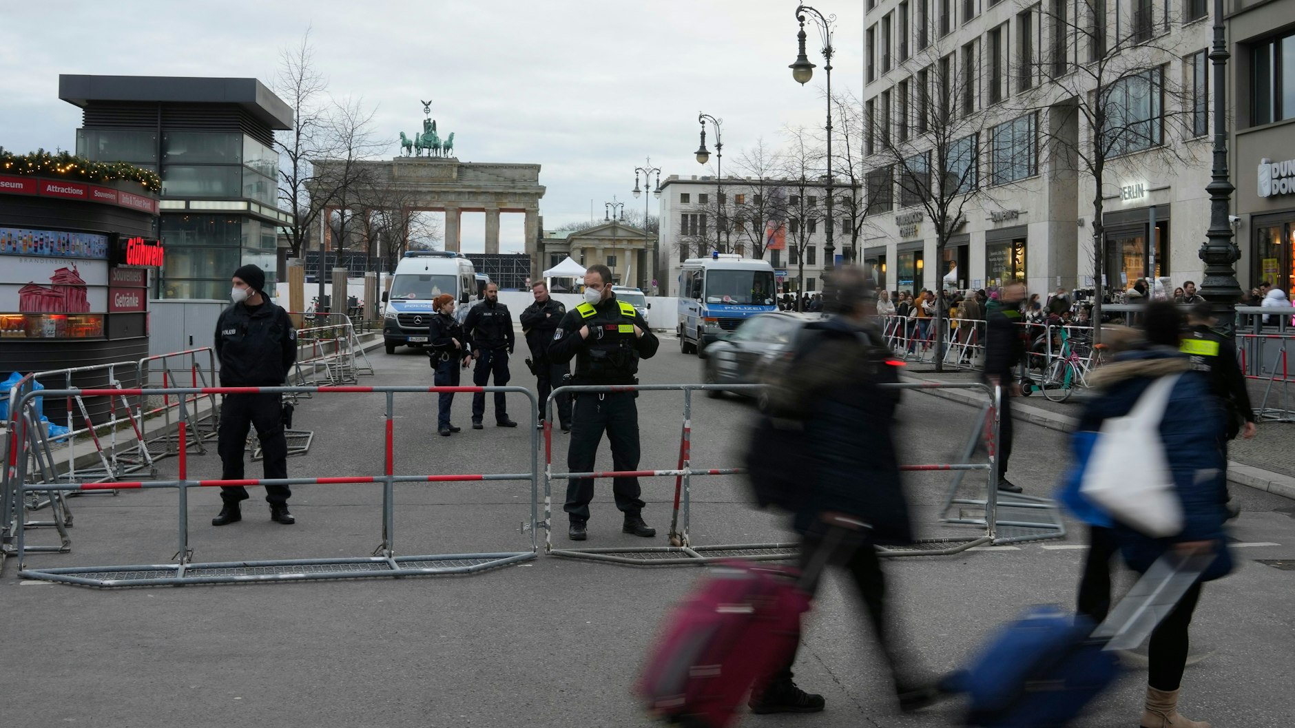 Das Brandenburger Tor ist abgesperrt.&nbsp;