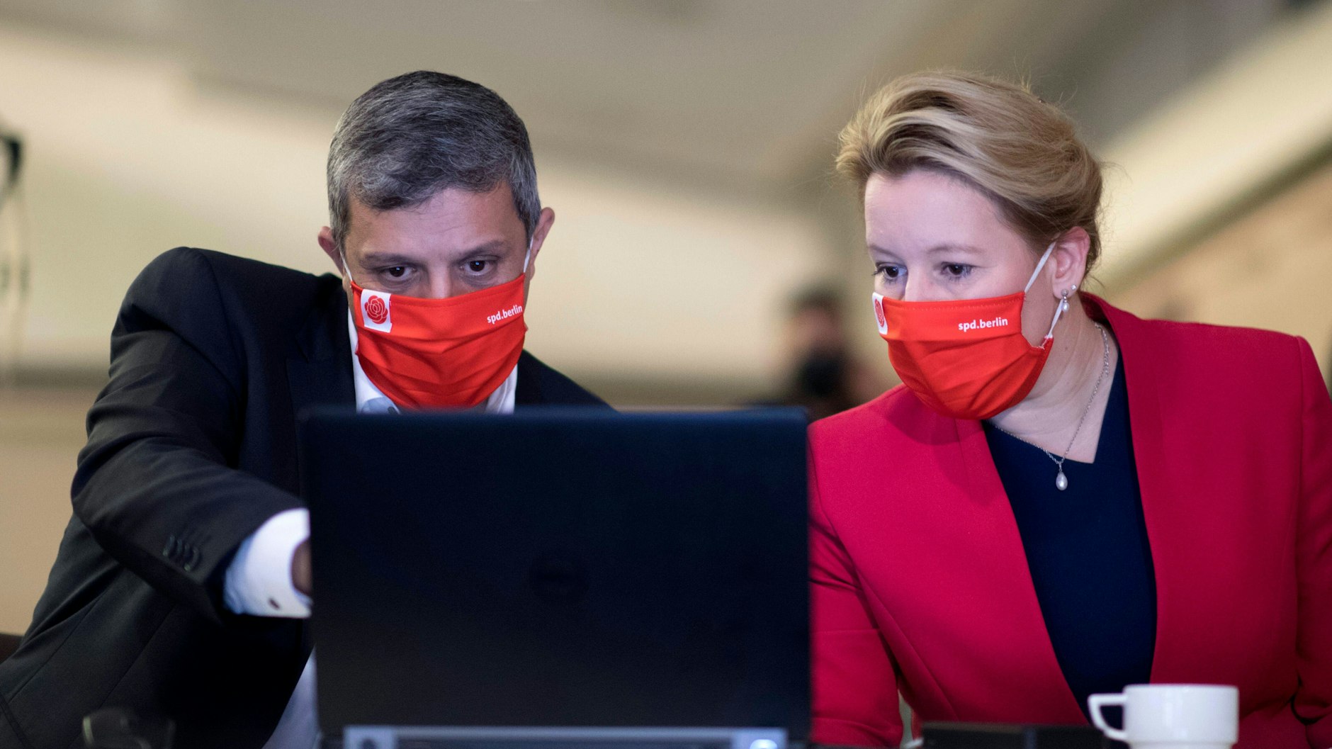 Raed Saleh und Franziska Giffey, die Doppelspitze der Berliner SPD.