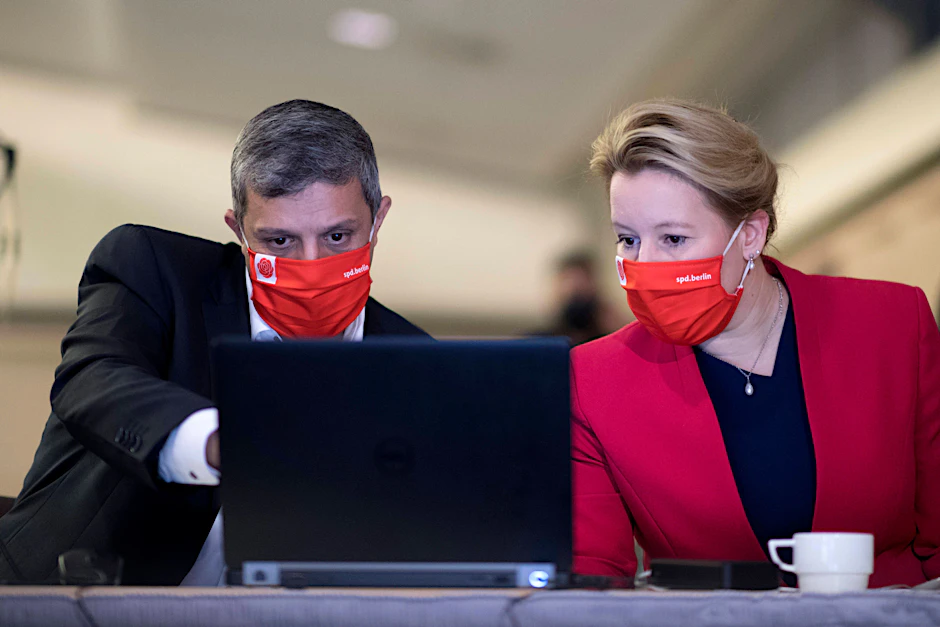 Raed Saleh und Franziska Giffey, die Doppelspitze der Berliner SPD.