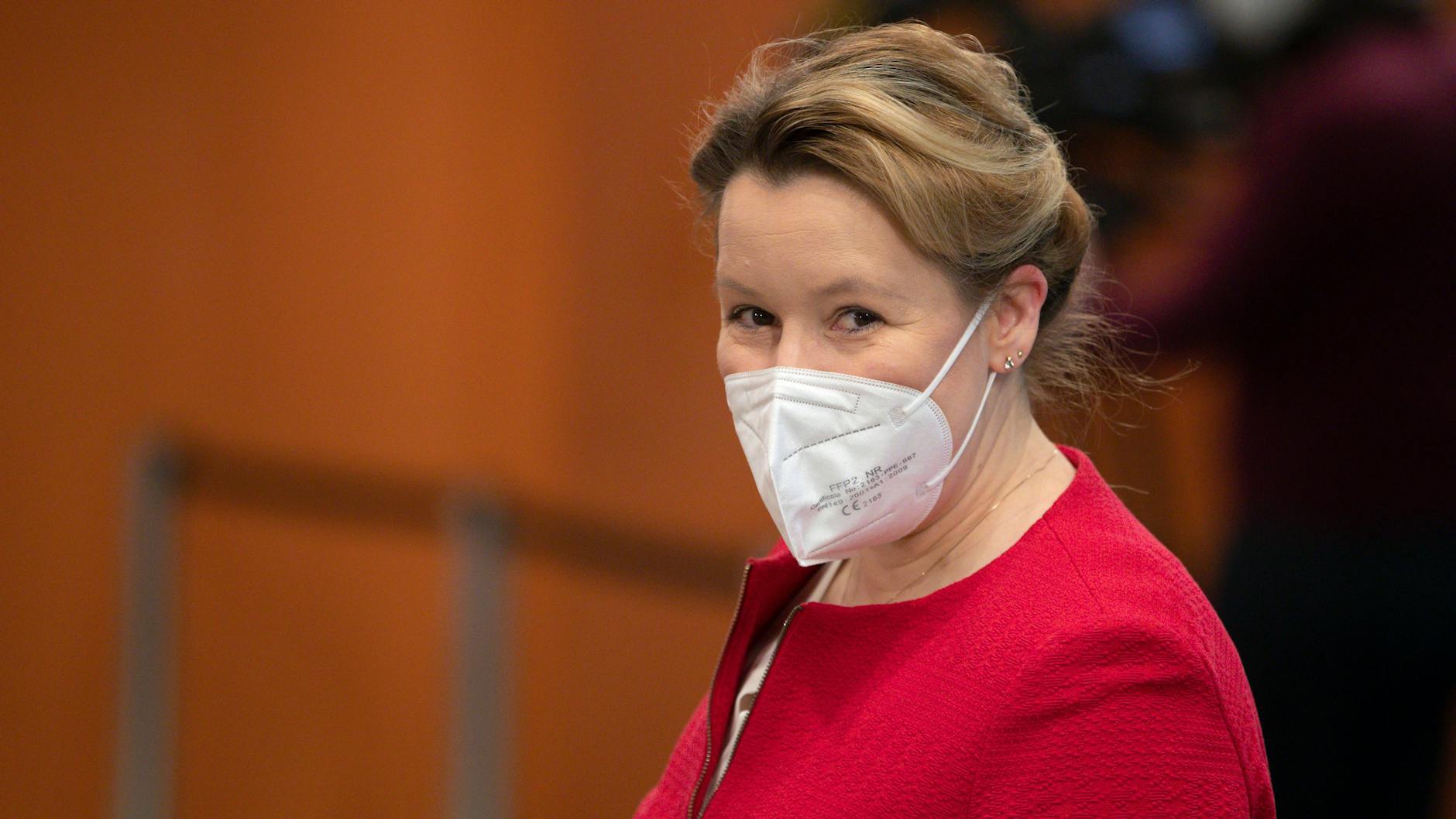 Franziska Giffey (SPD) vor dem Bund-Länder-Gipfel am Mittwoch. 