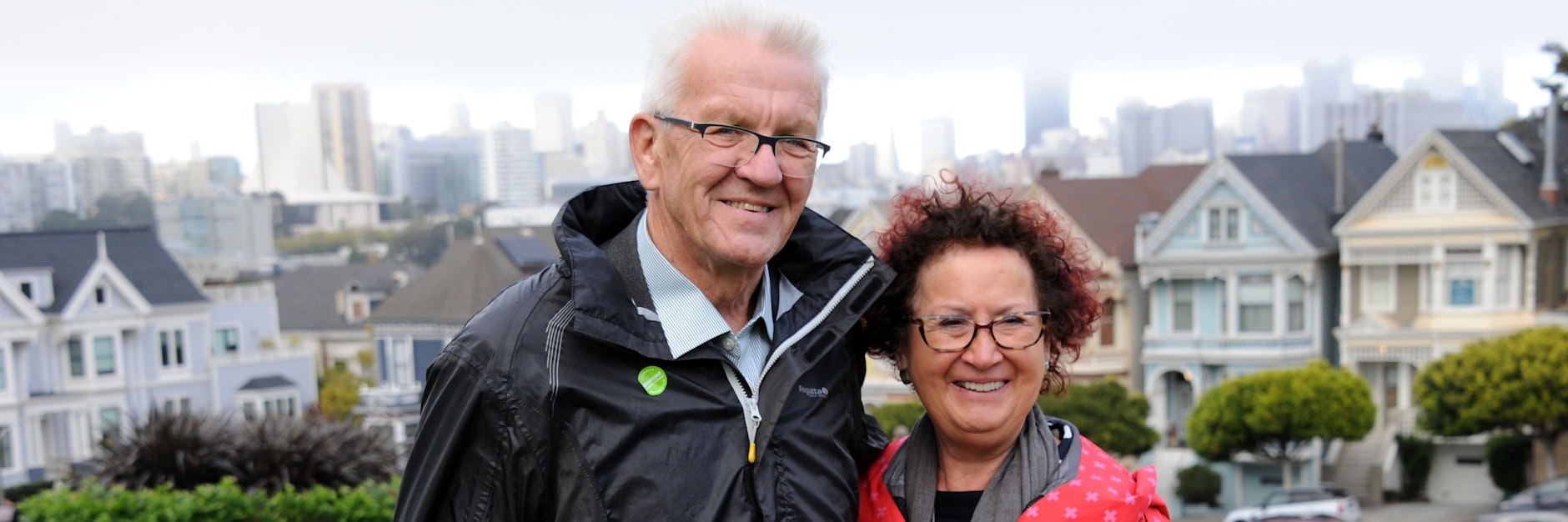 Winfried Kretschmann (Bündnis 90/Die Grünen), Ministerpräsident von Baden-Württemberg, mit seiner Frau Gerlinde. 