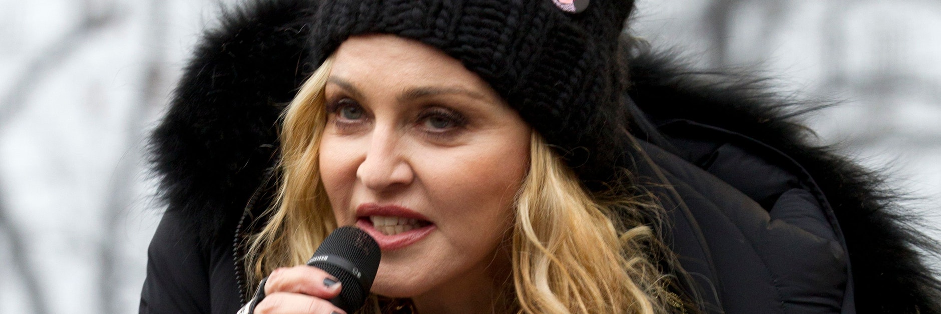 Madonna 2017 beim Marsch der Frauen auf Washington.
